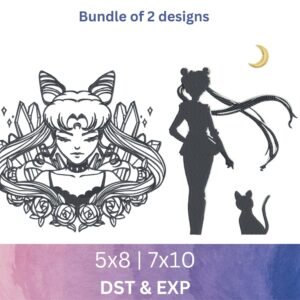 sailor moon embroidery bundle