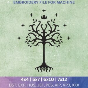 tree of gondor embroidery design