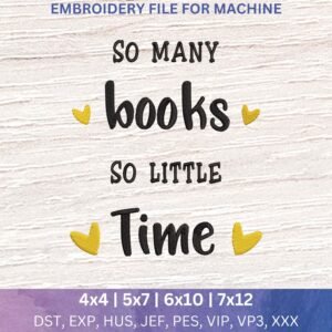 books embroidery design