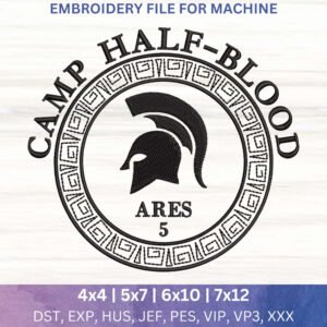 Cabin 5 Ares Embroidery Design