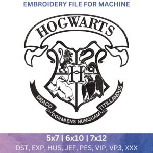 Hogwarts Embroidery Design