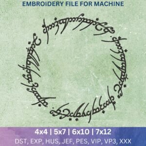 One Ring Embroidery Design