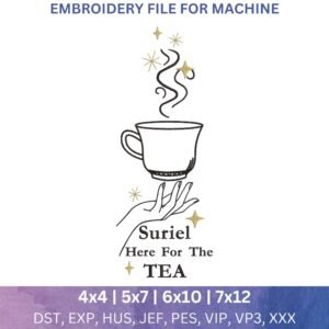 Suriel Tea Embroidery Design