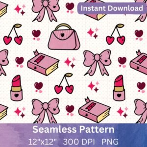 Kawaii coquette Seamless Pattern